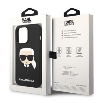 Karl Lagerfeld KLHCP14XSLKHBK iPhone 14 Pro Max 6.7 &quot;hardcase black / black Silicone Karl`s Head