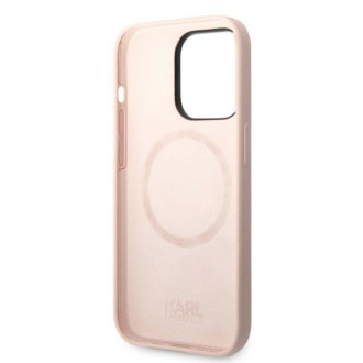 Karl Lagerfeld KLHMP14LSSKCI iPhone 14 Pro 6.1 &quot;hardcase light pink / light pink Silicone Karl &amp; Choupette Magsafe