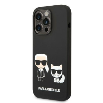 Karl Lagerfeld KLHMP14LSSKCK iPhone 14 Pro 6.1 &quot;hardcase black / black Liquid Silicone Karl &amp; Choupette Magsafe