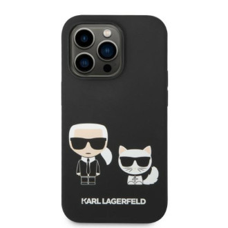 Karl Lagerfeld KLHMP14LSSKCK iPhone 14 Pro 6.1 &quot;hardcase black / black Liquid Silicone Karl &amp; Choupette Magsafe