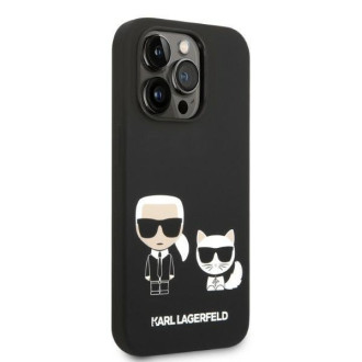 Karl Lagerfeld KLHMP14LSSKCK iPhone 14 Pro 6.1 &quot;hardcase black / black Liquid Silicone Karl &amp; Choupette Magsafe