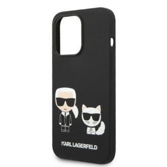 Karl Lagerfeld KLHMP14LSSKCK iPhone 14 Pro 6.1 &quot;hardcase black / black Liquid Silicone Karl &amp; Choupette Magsafe