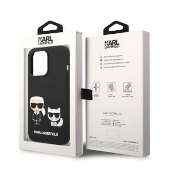 Karl Lagerfeld KLHMP14LSSKCK iPhone 14 Pro 6.1 &quot;hardcase black / black Liquid Silicone Karl &amp; Choupette Magsafe