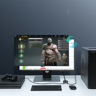 Ugreen přepínač Rozbočovač HDMI - 2x HDMI 4K 60Hz černý (CM217)