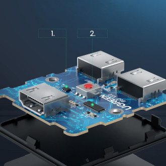 Ugreen přepínač Rozbočovač HDMI - 2x HDMI 4K 60Hz černý (CM217)