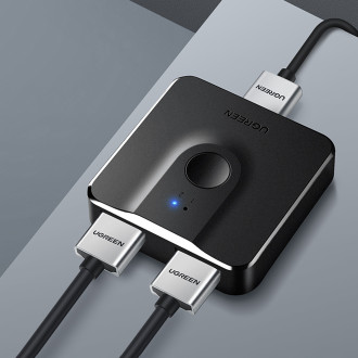 Ugreen přepínač Rozbočovač HDMI - 2x HDMI 4K 60Hz černý (CM217)