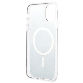 Set Guess GUBPN61H4EACSK pouzdro+nabíječka iPhone 11 6,1" černý/černý pevný obal 4G Print MagSafe