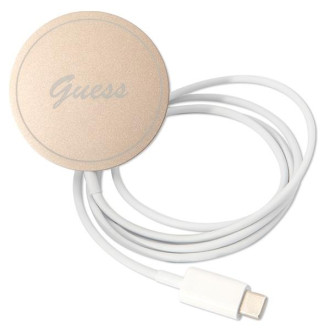 Set Guess GUBPN61H4EACSK pouzdro+nabíječka iPhone 11 6,1" černý/černý pevný obal 4G Print MagSafe