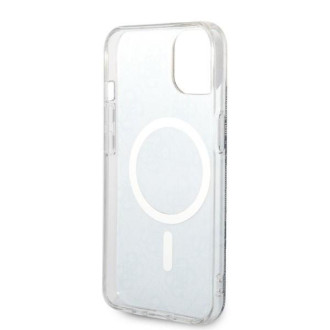Set Guess GUBPP14MH4EACSB Case+ Charger iPhone 14 Plus 6,7" modrý/modrý pevný obal 4G Print MagSafe