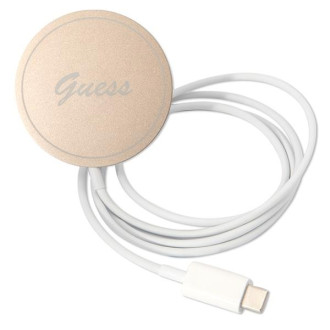 Set Guess GUBPP14MHMEACSK Case+ Charger iPhone 14 Plus 6,7" černý/černý pevný obal Marble MagSafe