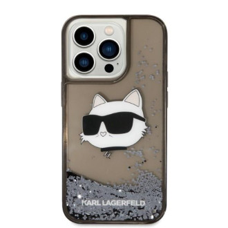 Karl Lagerfeld KLHCP14LLNCHCK iPhone 14 Pro 6,1&quot; černo/černé pevné pouzdro Glitter Choupette Head