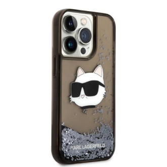 Karl Lagerfeld KLHCP14LLNCHCK iPhone 14 Pro 6,1&quot; černo/černé pevné pouzdro Glitter Choupette Head