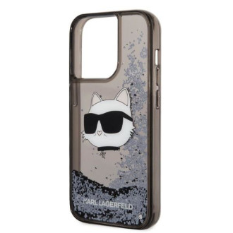 Karl Lagerfeld KLHCP14LLNCHCK iPhone 14 Pro 6,1&quot; černo/černé pevné pouzdro Glitter Choupette Head