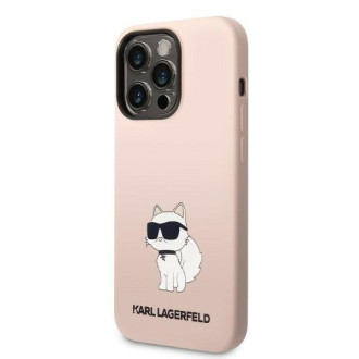 Karl Lagerfeld KLHCP14LSNCHBCP iPhone 14 Pro 6,1&quot; pevný obal růžový/růžový silikonový chupette