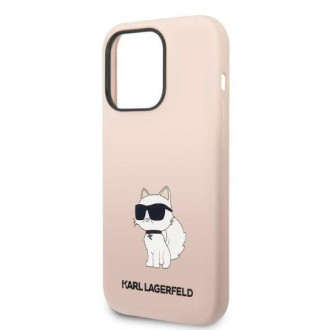 Karl Lagerfeld KLHCP14LSNCHBCP iPhone 14 Pro 6,1&quot; pevný obal růžový/růžový silikonový chupette