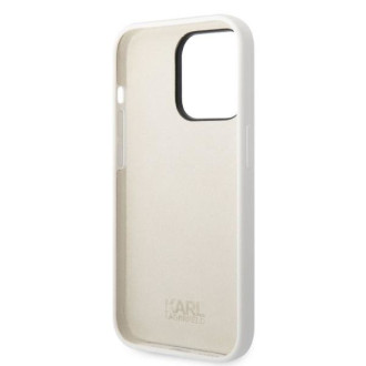 Karl Lagerfeld KLHCP14LSNIKBCH pevný obal iPhone 14 Pro 6,1&quot; bílý/bílý silikonový Ikonik