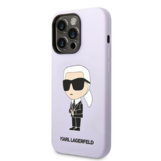 Karl Lagerfeld KLHCP14LSNIKBCU iPhone 14 Pro 6,1&quot; pevný obal fialový/fialový silikonový Ikonik