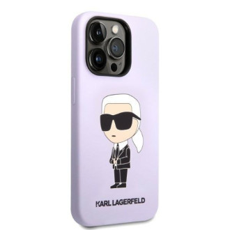 Karl Lagerfeld KLHCP14LSNIKBCU iPhone 14 Pro 6,1&quot; pevný obal fialový/fialový silikonový Ikonik