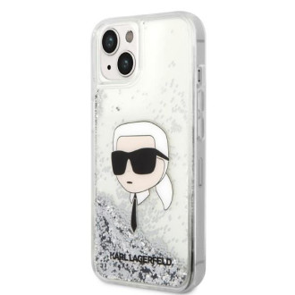 Karl Lagerfeld KLHCP14MLNKHCH iPhone 14 Plus 6,7&quot; stříbrný/stříbrný pevný obal Glitter Karl Head