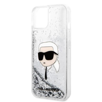 Karl Lagerfeld KLHCP14MLNKHCH iPhone 14 Plus 6,7&quot; stříbrný/stříbrný pevný obal Glitter Karl Head