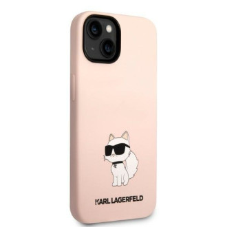 Karl Lagerfeld KLHCP14MSNCHBCP iPhone 14 Plus 6,7&quot; pevný obal růžový/růžový silikonový chupette