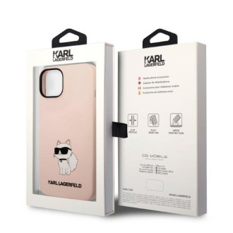 Karl Lagerfeld KLHCP14MSNCHBCP iPhone 14 Plus 6,7&quot; pevný obal růžový/růžový silikonový chupette