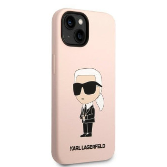 Karl Lagerfeld KLHCP14MSNIKBCP iPhone 14 Plus 6,7&quot; pevný obal růžový/růžový silikonový Ikonik