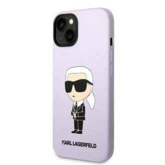 Karl Lagerfeld KLHCP14MSNIKBCU iPhone 14 Plus 6,7&quot; pevný obal fialový/fialový silikonový Ikonik