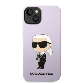 Karl Lagerfeld KLHCP14MSNIKBCU iPhone 14 Plus 6,7&quot; pevný obal fialový/fialový silikonový Ikonik