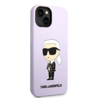 Karl Lagerfeld KLHCP14MSNIKBCU iPhone 14 Plus 6,7&quot; pevný obal fialový/fialový silikonový Ikonik