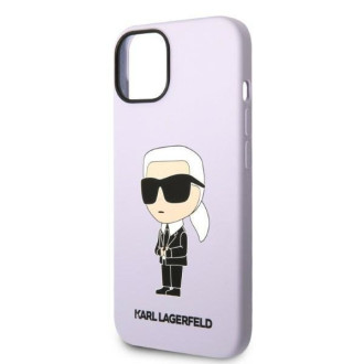 Karl Lagerfeld KLHCP14MSNIKBCU iPhone 14 Plus 6,7&quot; pevný obal fialový/fialový silikonový Ikonik