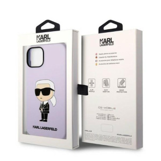 Karl Lagerfeld KLHCP14MSNIKBCU iPhone 14 Plus 6,7&quot; pevný obal fialový/fialový silikonový Ikonik