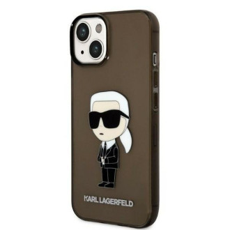 Karl Lagerfeld KLHCP14SHNIKTCK iPhone 14 6,1&quot; černý/černý pevný obal Ikonik Karl Lagerfeld