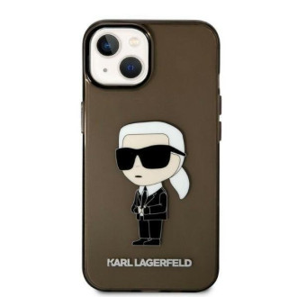 Karl Lagerfeld KLHCP14SHNIKTCK iPhone 14 6,1&quot; černý/černý pevný obal Ikonik Karl Lagerfeld