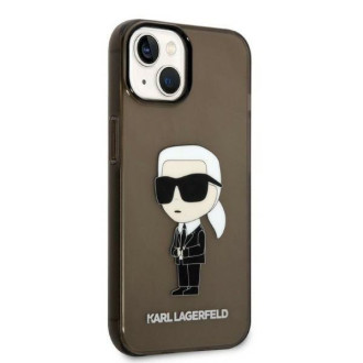 Karl Lagerfeld KLHCP14SHNIKTCK iPhone 14 6,1&quot; černý/černý pevný obal Ikonik Karl Lagerfeld