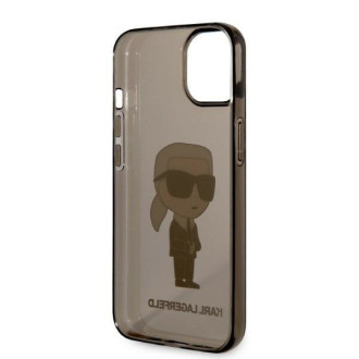 Karl Lagerfeld KLHCP14SHNIKTCK iPhone 14 6,1&quot; černý/černý pevný obal Ikonik Karl Lagerfeld