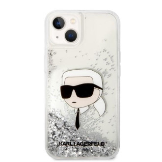 Karl Lagerfeld KLHCP14SLNKHCH iPhone 14 6,1&quot; stříbrný/stříbrný pevný obal Glitter Karl Head