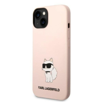 Karl Lagerfeld KLHCP14SSNCHBCP iPhone 14 6,1&quot; pevný obal růžový/růžový silikonový chupette