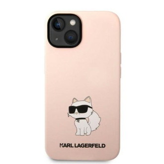 Karl Lagerfeld KLHCP14SSNCHBCP iPhone 14 6,1&quot; pevný obal růžový/růžový silikonový chupette