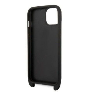 Karl Lagerfeld KLHCP14SSTMMK iPhone 14 6,1&quot; pevné pouzdro černo/černý Monogram Plaque Logo Popruh