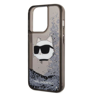 Karl Lagerfeld KLHCP14XLNCHCK iPhone 14 Pro Max 6,7&quot; černo/černé pevné pouzdro Glitter Choupette Head