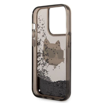 Karl Lagerfeld KLHCP14XLNCHCK iPhone 14 Pro Max 6,7&quot; černo/černé pevné pouzdro Glitter Choupette Head