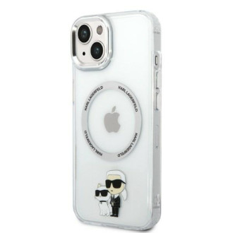 Karl Lagerfeld KLHMP14MHNKCIT pevný kryt iPhone 14 Plus 6,7&quot; transparentní Iconic Karl&amp;Choupette Magsafe