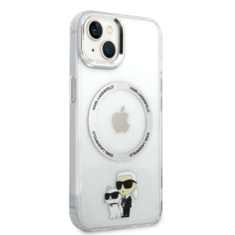 Karl Lagerfeld KLHMP14MHNKCIT pevný kryt iPhone 14 Plus 6,7&quot; transparentní Iconic Karl&amp;Choupette Magsafe