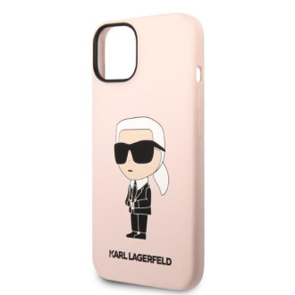 Karl Lagerfeld KLHMP14MSNIKBCP iPhone 14 Plus 6,7&quot; pevný obal růžový/růžový silikon Ikonik Magsafe