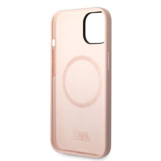 Karl Lagerfeld KLHMP14MSNIKBCP iPhone 14 Plus 6,7&quot; pevný obal růžový/růžový silikon Ikonik Magsafe