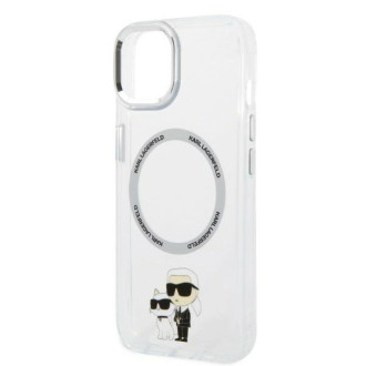 Karl Lagerfeld KLHMP14SHNKCIT iPhone 14 6,1&quot; pevný průhledný kryt Iconic Karl&amp;Choupette Magsafe