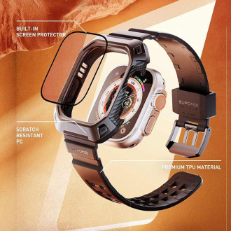 Supcase UNICORN BEETLE PRO &amp; TEPLENÉ SKLO Apple Watch ULTRA (49MM) ČERNÉ