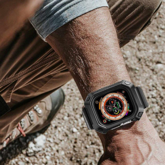 Supcase UNICORN BEETLE PRO &amp; TEPLENÉ SKLO Apple Watch ULTRA (49MM) ČERNÉ