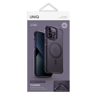 Uniq Combat iPhone 14 Pro 6,1" pouzdro Magclick Charging fialové/obr. fialové